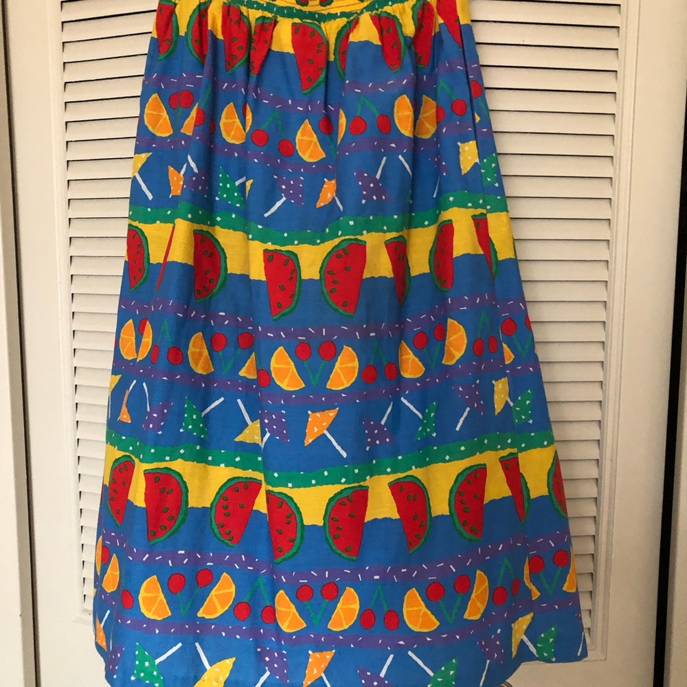 Vintage Fruit Pattern Skirt